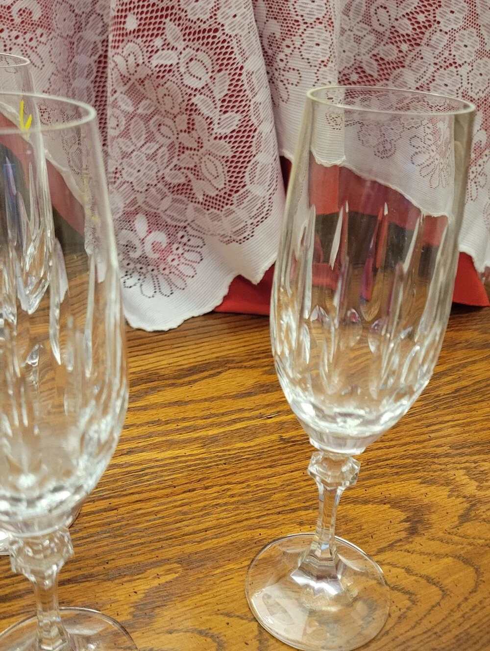 Vintage Schott-Zwiesel Gardan Champagne Flute Wine Glasses Crystal Set of 6